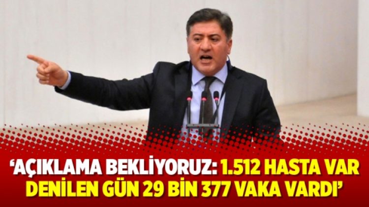 ‘Açıklama bekliyoruz: 1.512 hasta var denilen gün 29 bin 377 vaka vardı’