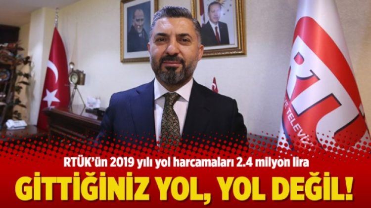 Gittiğiniz yol, yol değil!
