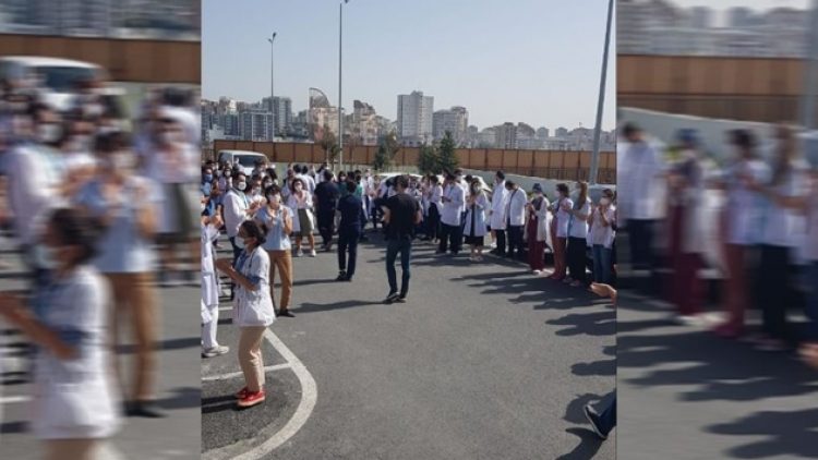 Sağlık emekçileri haklarını istiyor