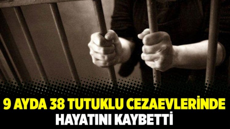 9 ayda 38 tutuklu cezaevlerinde hayatını kaybetti