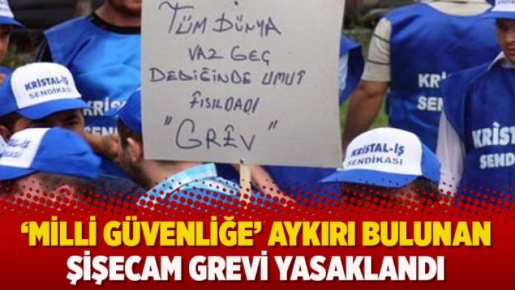 ‘Milli güvenliğe’ aykırı bulunan Şişecam grevi yasaklandı