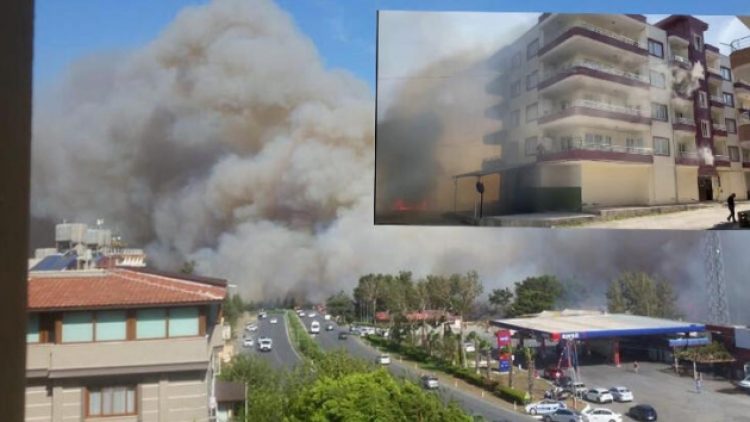Hatay’da yangın yerleşim terlerine sıçradı