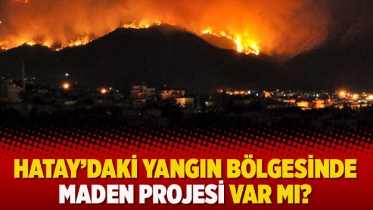 Hatay’daki yangın bölgesinde maden projesi var mı?