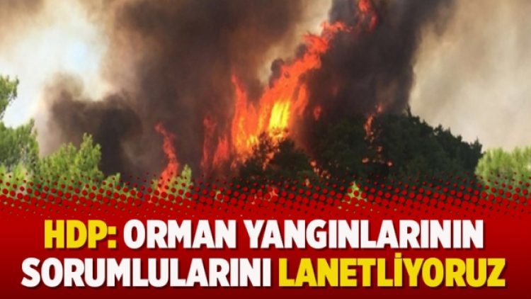 HDP: Orman yangınlarının sorumlularını lanetliyoruz