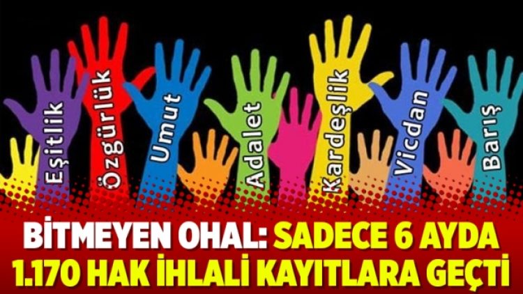 Bitmeyen OHAL: Sadece 6 ayda 1.170 hak ihlali kayıtlara geçti