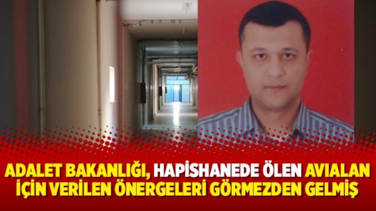 Adalet Bakanlığı, hapishanede ölen Avıalan için verilen önergeleri görmezden gelmiş