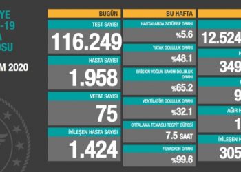 19 Ekim tablosu: Bin 958 yeni hasta, 75 vefat