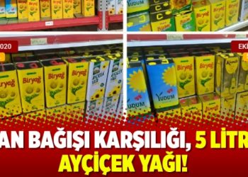 Kan bağışı karşılığı, 5 litre ayçiçek yağı!