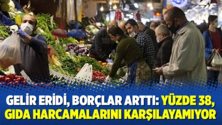 Gelir eridi, borçlar arttı: Yüzde 38, gıda harcamalarını karşılayamıyor