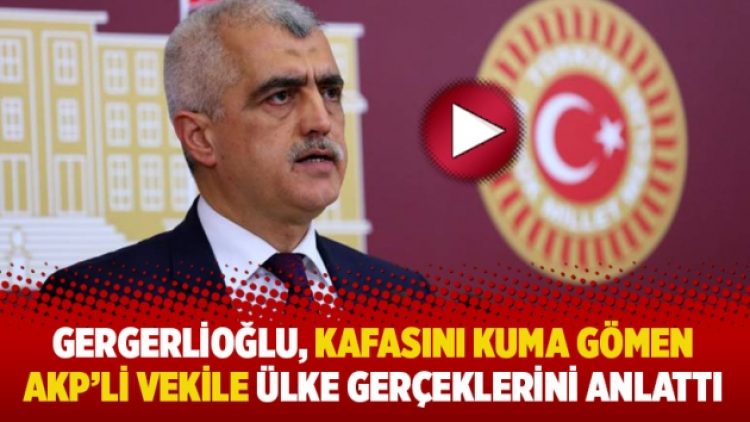 Gergerlioğlu, kafasını kuma gömen AKP’li vekile ülke gerçeklerini anlattı