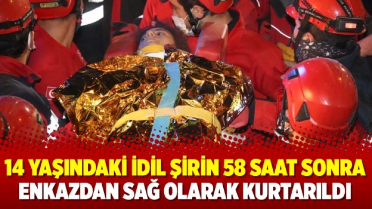 14 yaşındaki İdil Şirin 58 saat sonra enkazdan sağ olarak kurtarıldı