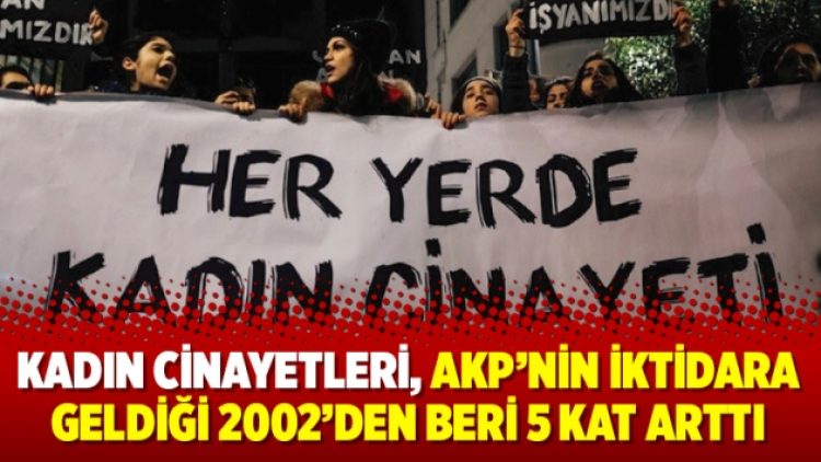 Kadın cinayetleri, AKP’nin iktidara geldiği 2002’den beri 5 kat arttı