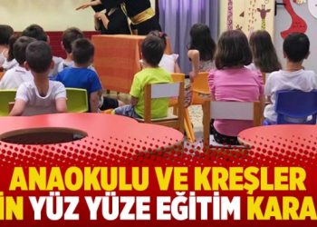 Anaokulu ve kreşler için yüz yüze eğitim kararı