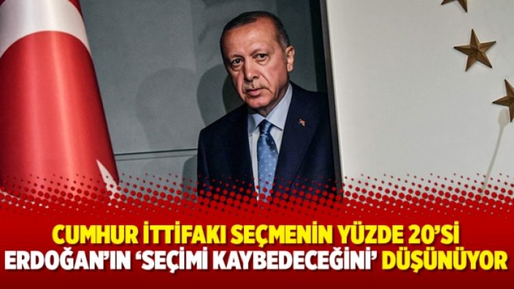Cumhur İttifakı seçmenin yüzde 20’si Erdoğan’ın ‘seçimi kaybedeceğini’ düşünüyor