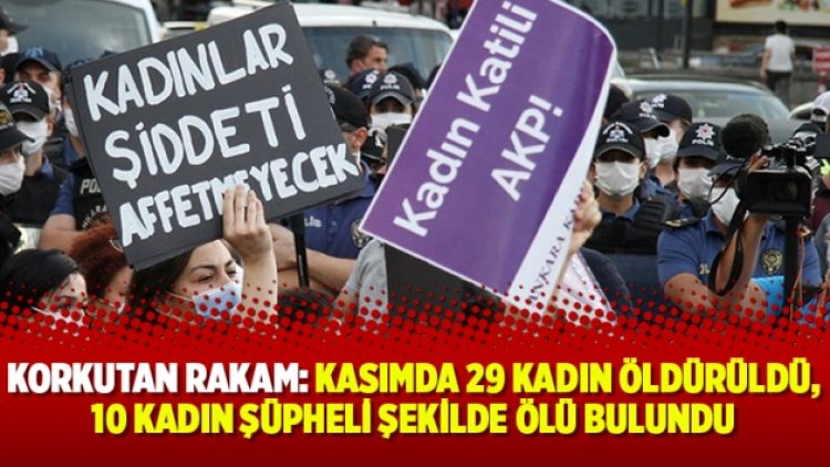 Korkutan rakam: Kasımda 29 kadın öldürüldü, 10 kadın şüpheli şekilde ölü bulundu
