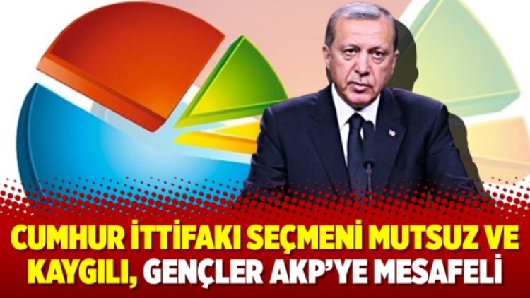 Cumhur İttifakı seçmeni mutsuz ve kaygılı, gençler AKP’ye mesafeli