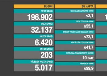 7 Aralık tablosu: 32 bin 137 yeni vaka, 203 vefat