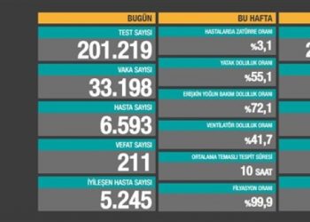 8 Aralık tablosu: 33 bin 198 yeni vaka, 211 vefat