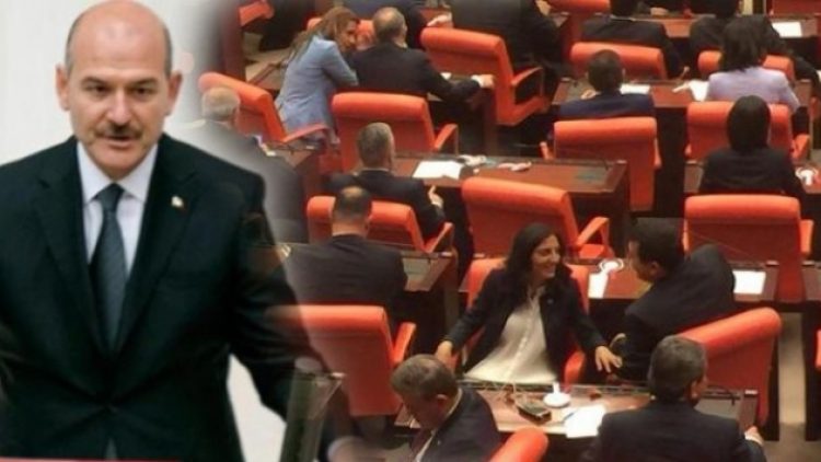 Süleyman Soylu Meclis’te protesto edildi