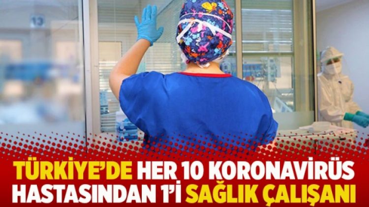 Türkiye’de her 10 koronavirüs hastasından 1’i sağlık çalışanı