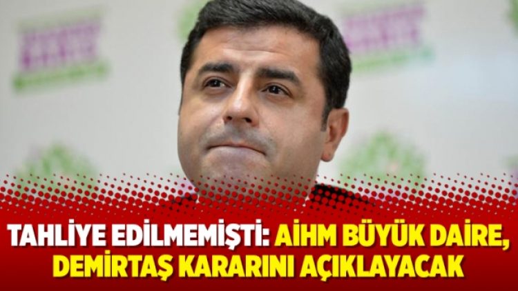 Tahliye edilmemişti: AİHM Büyük Daire, Demirtaş kararını açıklayacak