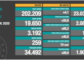 23 Aralık tablosu: 19 bin 650 yeni vaka, 259 vefat