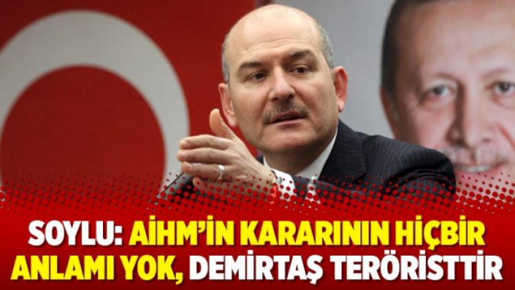 Soylu: AİHM’in kararının hiçbir anlamı yok, Demirtaş teröristtir