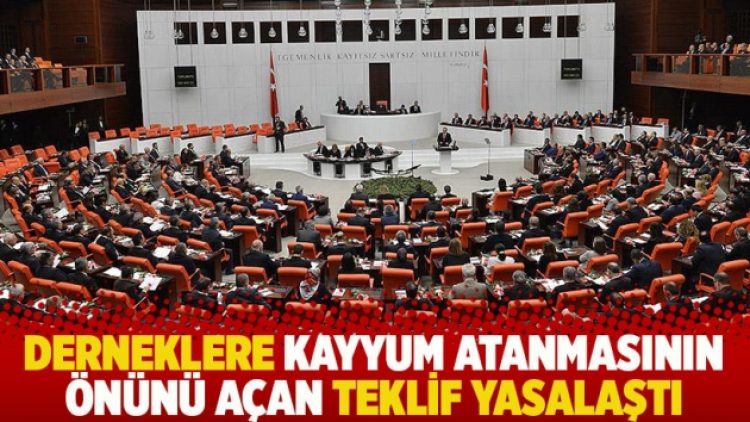 Derneklere kayyum atanmasının önünü açan teklif yasalaştı