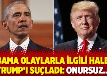Obama olaylarla ilgili halefi Trump’ı suçladı: Onursuz…