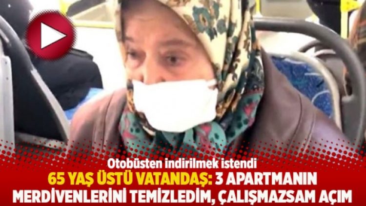 65 yaş üstü vatandaş: 3 apartman merdivenlerini temizledim, çalışmazsam açım