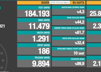8 Ocak tablosu: 11 bin 479 yeni vaka, 186 vefat