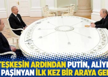 Ateşkesin ardından Putin, Aliyev ve Paşinyan ilk kez bir araya geldi