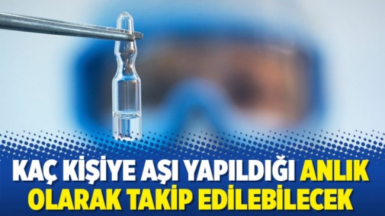 Kaç kişiye aşı yapıldığı anlık olarak takip edilebilecek