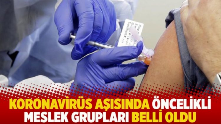 Koronavirüs aşısında öncelikli meslek grupları belli oldu