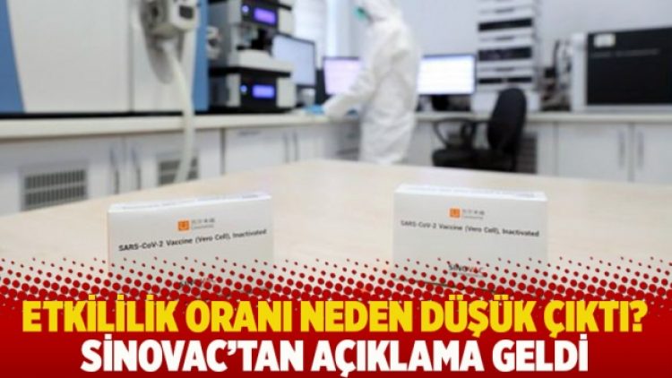 Etkililik oranı neden düşük çıktı? Sinovac’tan açıklama geldi
