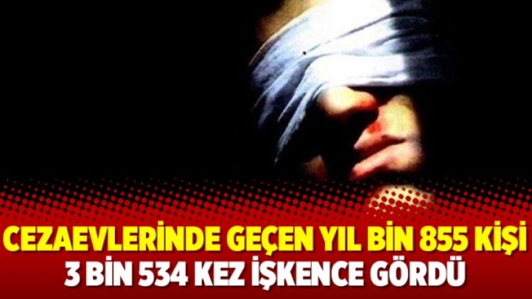 Cezaevlerinde geçen yıl bin 855 kişi 3 bin 534 kez işkence gördü