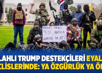 Silahlı Trump destekçileri eyalet meclislerinde: Ya özgürlük ya ölüm