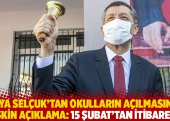 Ziya Selçuk’tan okulların açılmasına ilişkin açıklama: 15 Şubat’tan itibaren…