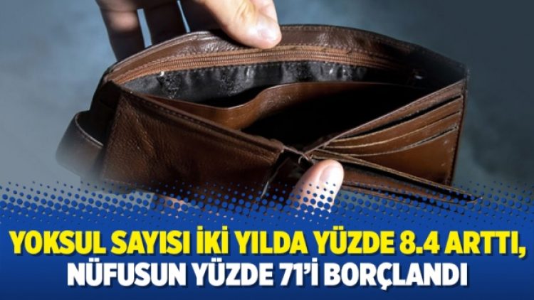 Yoksul sayısı iki yılda yüzde 8.4 arttı, nüfusun yüzde 71’i borçlandı