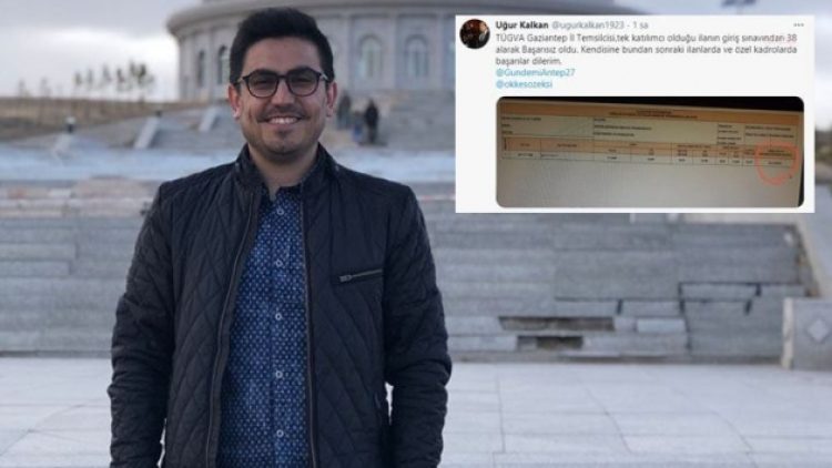 TÜGVA il temsilcisi, sadece kendisinin girebildiği sınavı kaybetti!