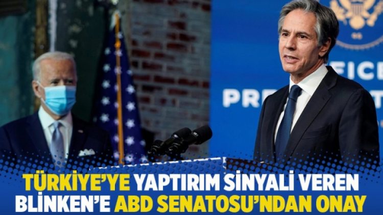 Türkiye’ye yaptırım sinyali veren Blinken’e ABD Senatosu’ndan onay