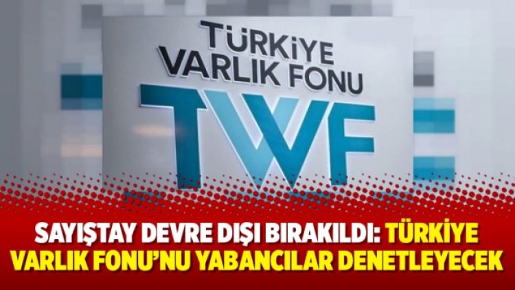 Sayıştay devre dışı bırakıldı: Türkiye Varlık Fonu’nu yabancılar denetleyecek