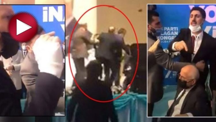 AKP kongresinde tekme ve yumruklar havada uçuştu