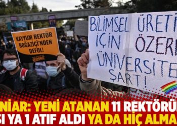 ÜniAr: Yeni atanan 11 rektörün 6’sı ya 1 atıf aldı ya da hiç almadı!