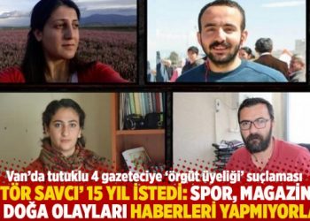 ‘Editör savcı’ 15 yıl istedi: Spor, magazinsel ve doğa olayları haberleri yapmıyorlar