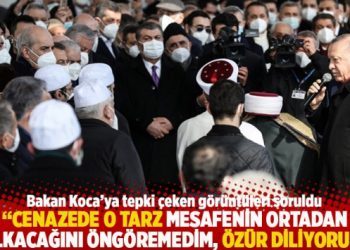 “Cenazede o tarz mesafenin ortadan kalkacağını öngöremedim, özür diliyorum!”