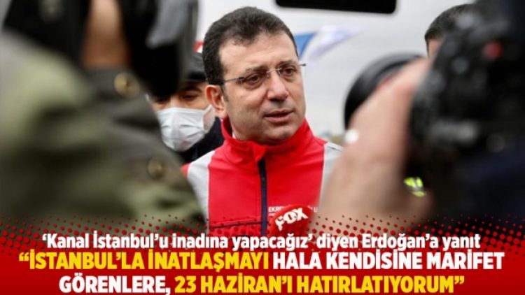 “İstanbul’la inatlaşmayı hala kendisine marifet görenlere, 23 Haziran’ı hatırlatıyorum”