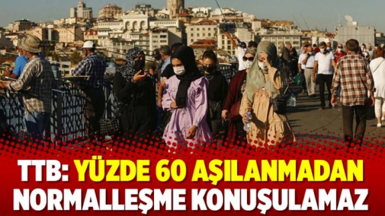 TTB: Yüzde 60 aşılanmadan normalleşme konuşulamaz