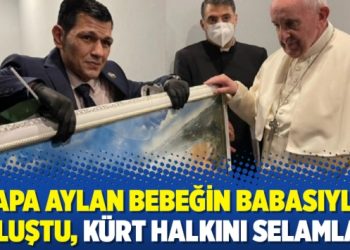 Papa Aylan bebeğin babasıyla buluştu, Kürt halkını selamladı