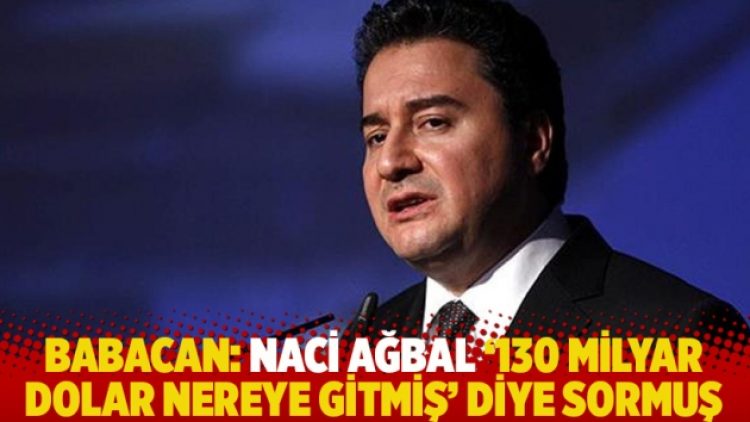 Babacan: Naci Ağbal ‘130 milyar dolar nereye gitmiş’ diye sormuş
